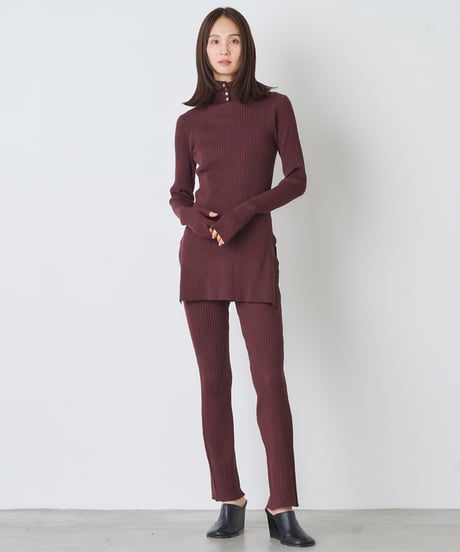 WOOL MIX RIB HOODDIE