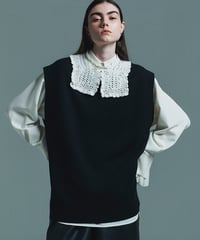 WOOL KNIT×CROCHET　COLLAR