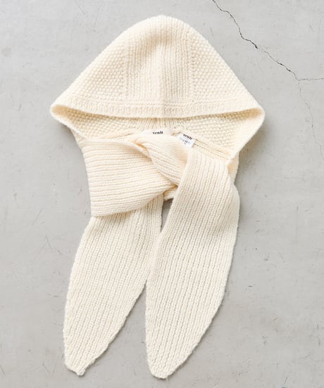 ARAN KNIT　HOODIE STOLE