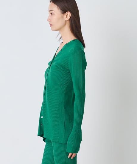 WOOL MIX RIB CARDIGAN