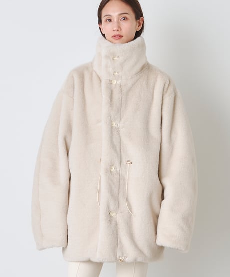 NYLON COTTON ×FUR REVERSIBLE COAT