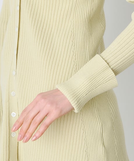 WOOL MIX RIB CARDIGAN
