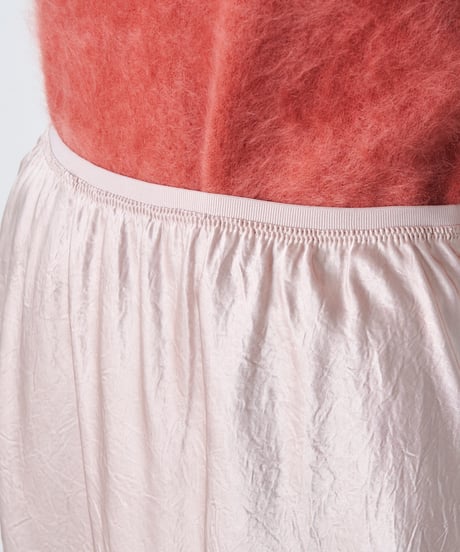 ACETATE SATIN LACE SKIRT