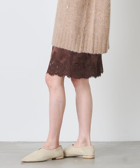 ACETATE SATIN LACE SHORTS
