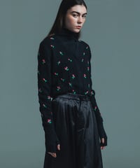 SMOKING KNIT FLOWER CARDIGAN