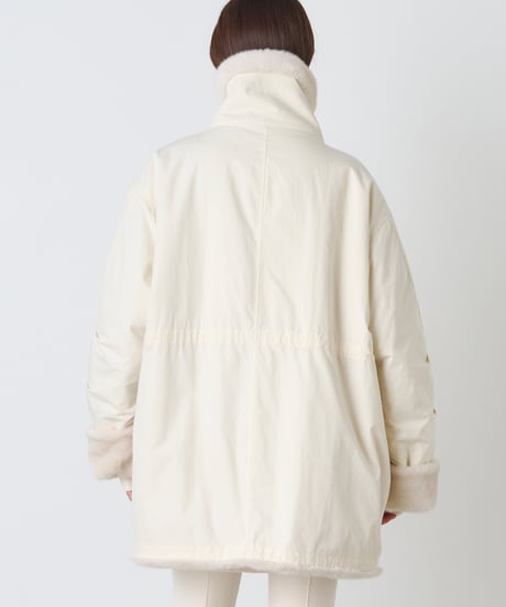 NYLON COTTON ×FUR REVERSIBLE COAT
