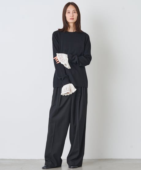 WOOL KNIT×CROCHET　CUFFS