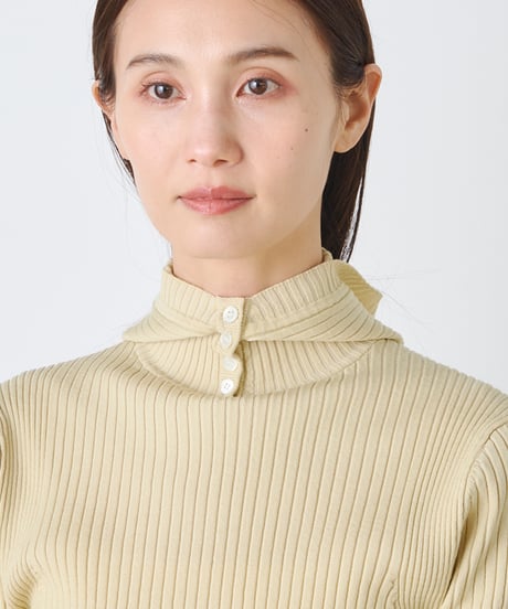 WOOL MIX RIB HOODDIE