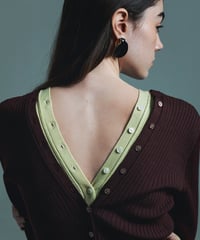 WOOL MIX RIB CARDIGAN