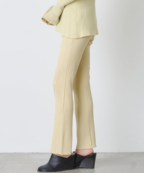 WOOL MIX RIB PANTS