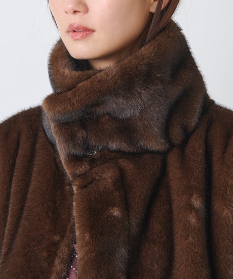NYLON COTTON ×FUR REVERSIBLE COAT