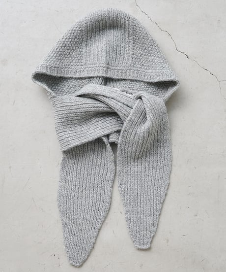 ARAN KNIT　HOODIE STOLE
