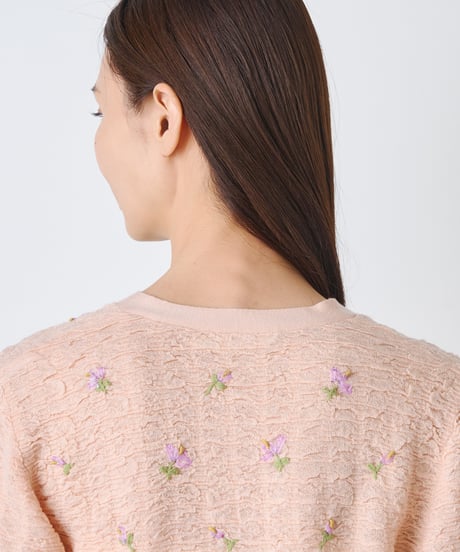 SMOKING KNIT FLOWER CARDIGAN