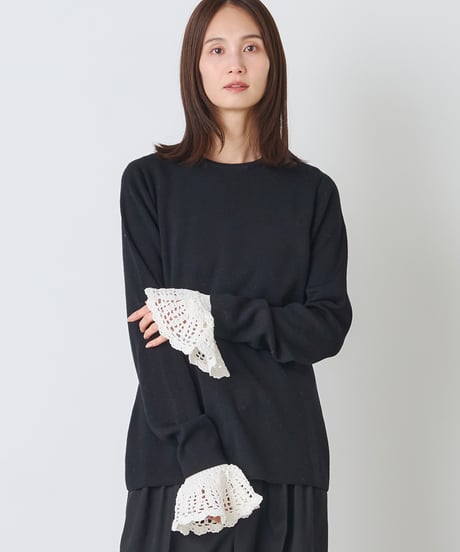 WOOL KNIT×CROCHET　CUFFS