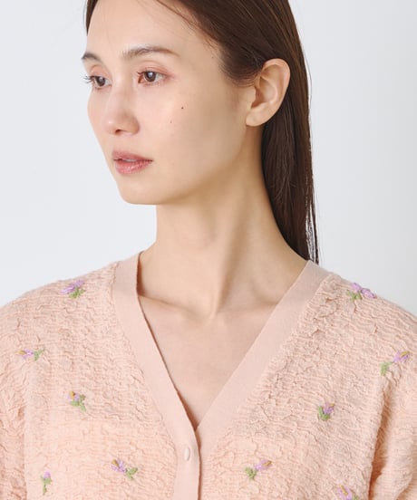 SMOKING KNIT FLOWER CARDIGAN