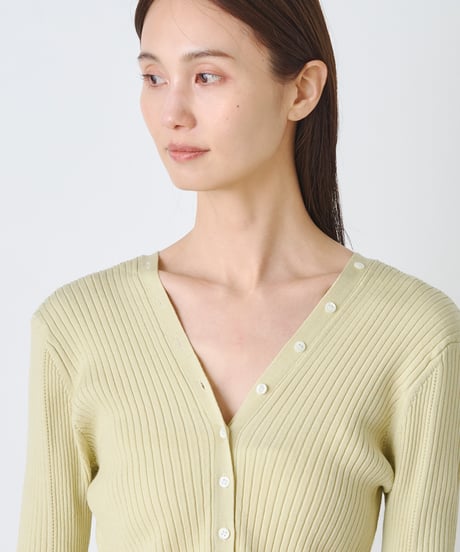 WOOL MIX RIB CARDIGAN