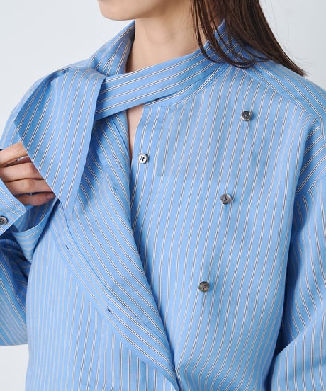 STRIPE BOW-TIE BLOUSE