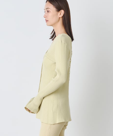 WOOL MIX RIB CARDIGAN