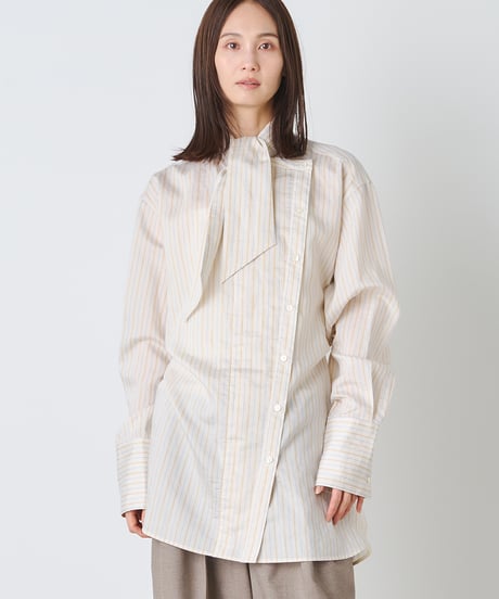 STRIPE BOW-TIE BLOUSE