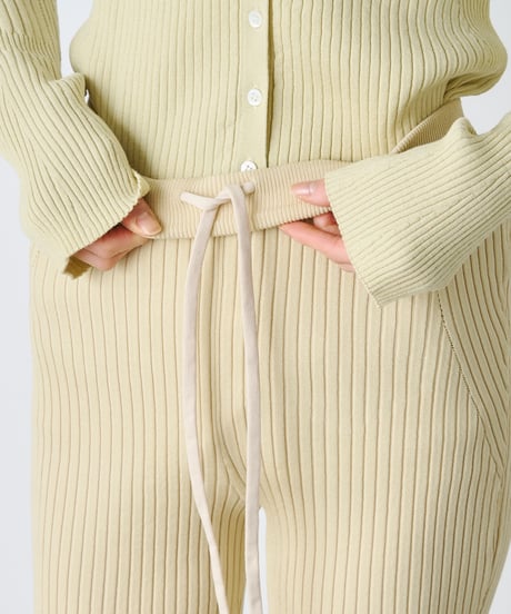 WOOL MIX RIB PANTS