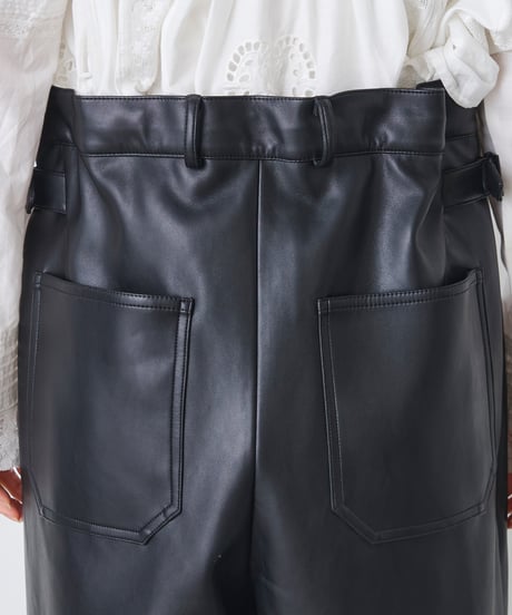 SYNTHETIC LEATHER SHORTS