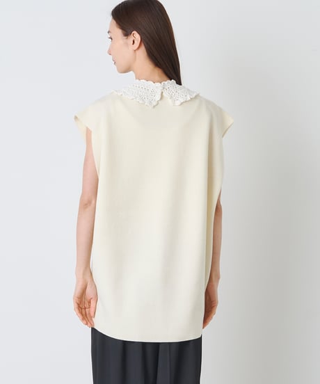 WOOL KNIT×CROCHET　COLLAR