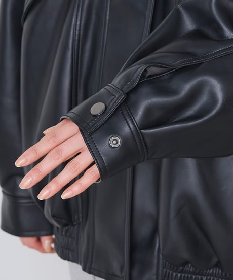 SYNTHETIC LEATHER BLOUSON