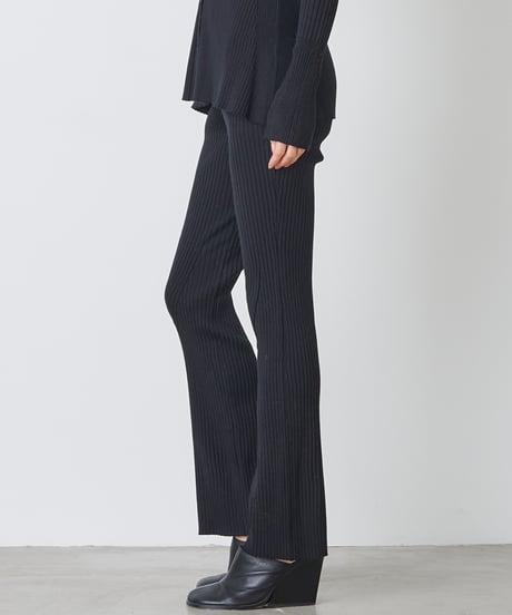 WOOL MIX RIB PANTS