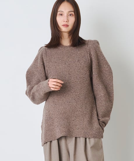 COLOR　NEP TWEED　KNIT　PULLOVER