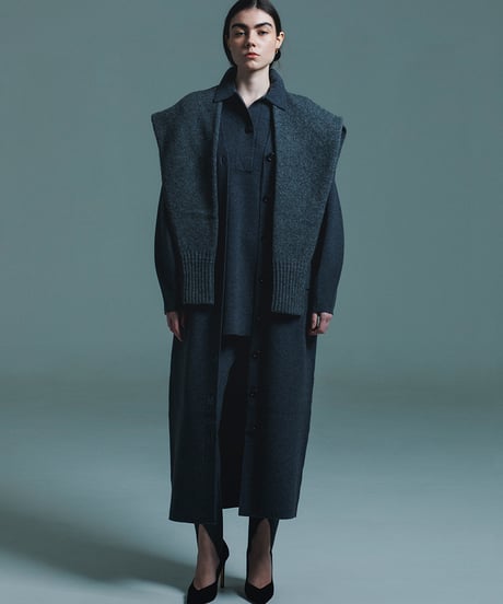 DOUBLE　FACE KNIT　LONG CARDIGAN
