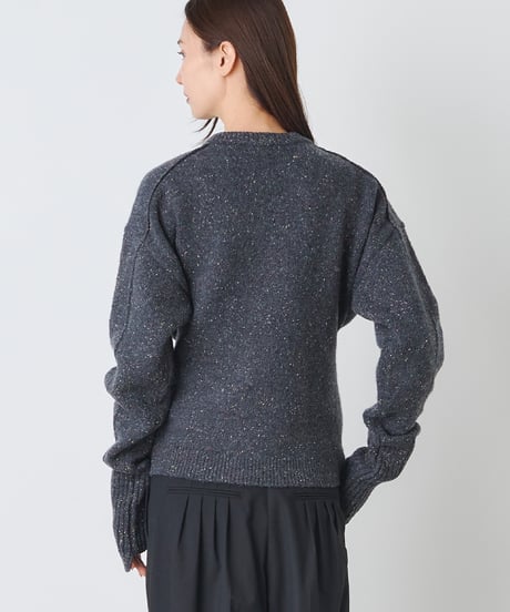COLOR　NEP TWEED　KNIT　CARDIGAN