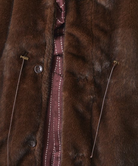 NYLON COTTON ×FUR REVERSIBLE COAT