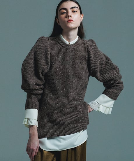 COLOR　NEP TWEED　KNIT　PULLOVER