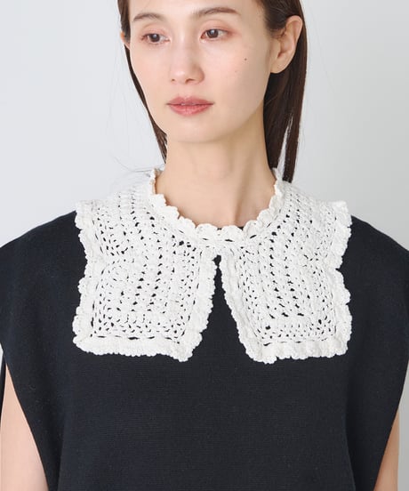 WOOL KNIT×CROCHET　COLLAR