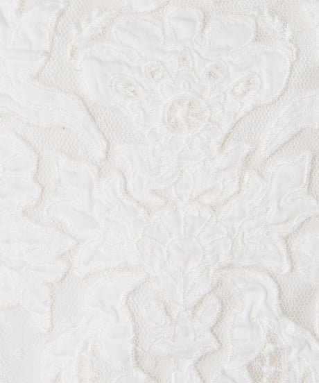 DOT TULLE FLOWER EMBROIDERY DRESS