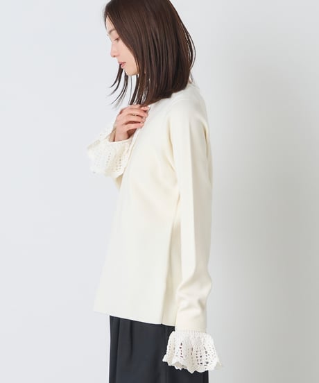 WOOL KNIT×CROCHET　CUFFS