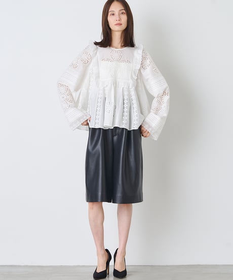 SYNTHETIC LEATHER SHORTS
