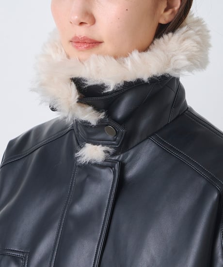 SYNTHETIC LEATHER BLOUSON