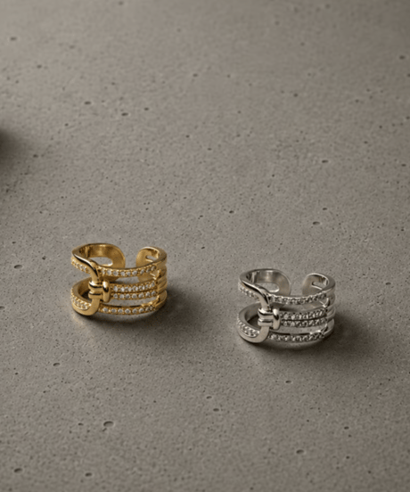 TIGRIS | knot pave ring