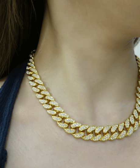 TIGRIS | cuban pave necklace
