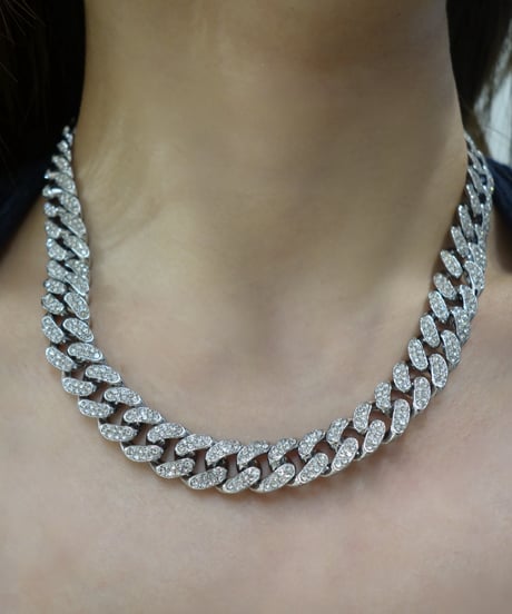 TIGRIS | cuban pave necklace