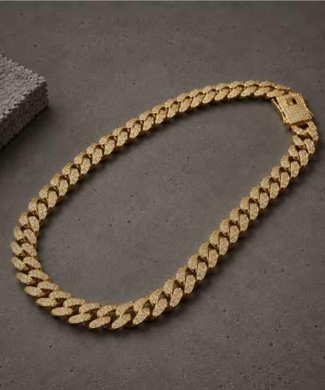 TIGRIS | cuban pave necklace