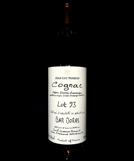 Jean-Luc Pasquet Cognac Grande Champagne Lot 93 pour BAR DORAS 228本限定 (500ml/54.1%vol)