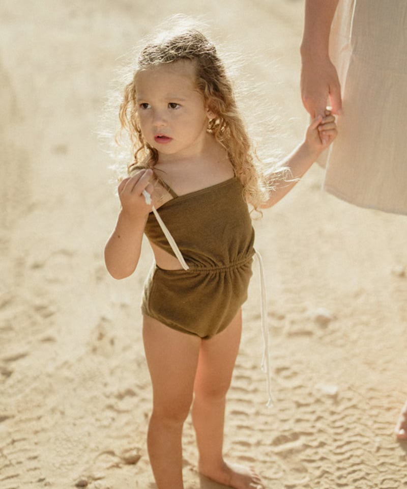 son and daughter ロンパース　2y son and daughter] Loren Romper | Brown | RonRo