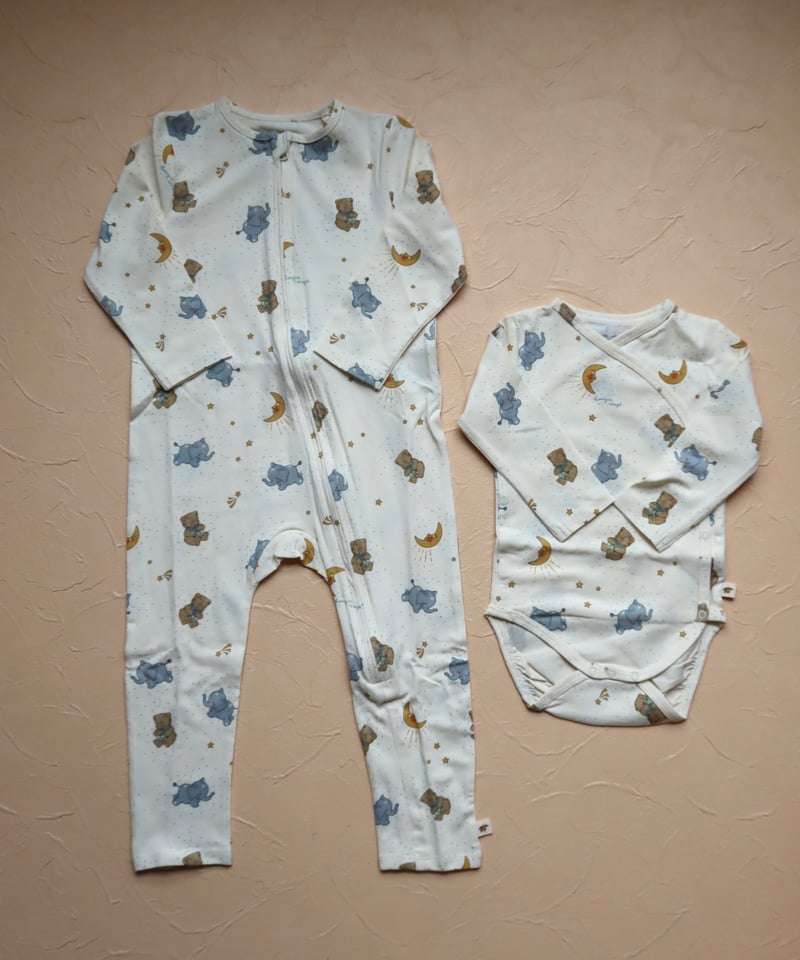 Konges Slojd]【残りわずか！】BASIC ZIP ONESIE GOTS | C