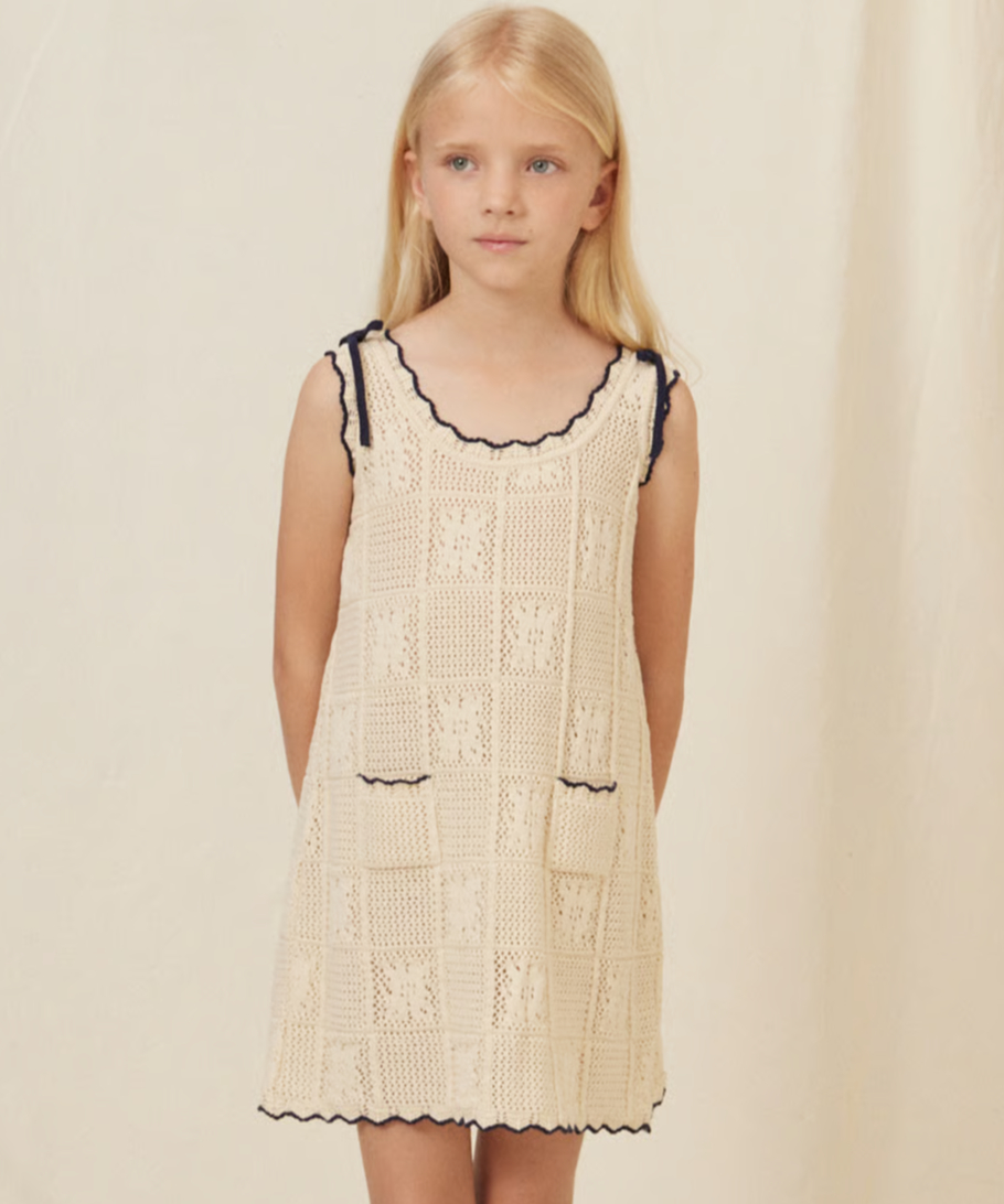 bebe organicヘレナレギンス2y 正規品 美品24ss　海外子供服 Bebe Organic]【残りわずか！】Elina Dress | Natural Lac