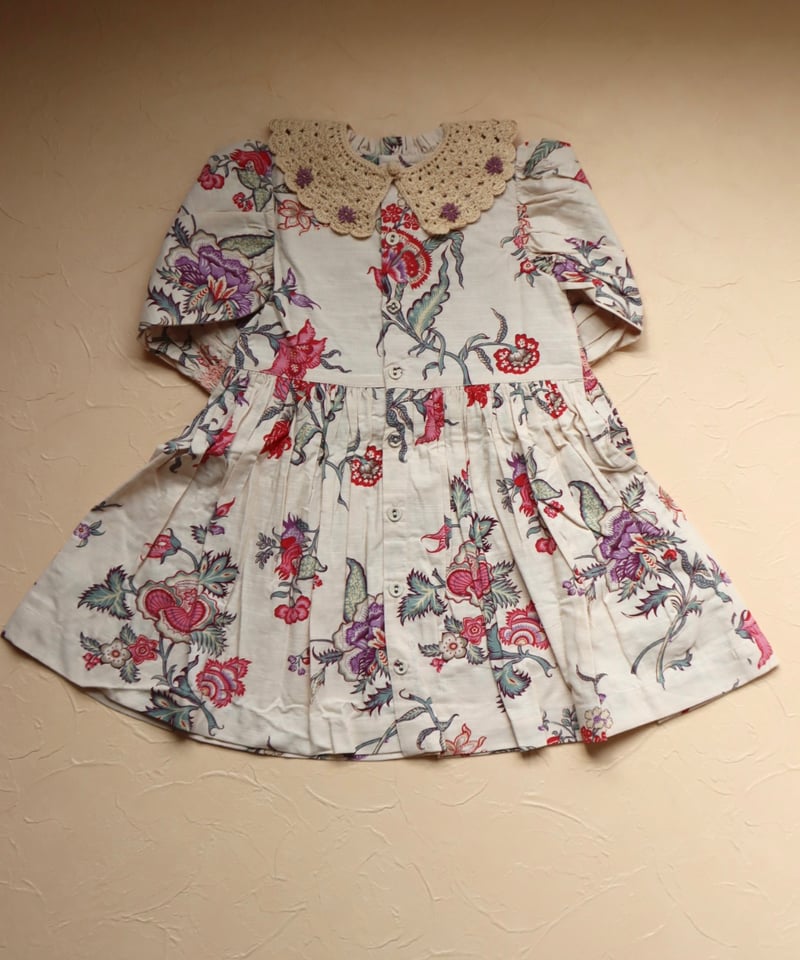 BONJOUR DIARY] HANDSMOCK DRESS WITH CROCHET