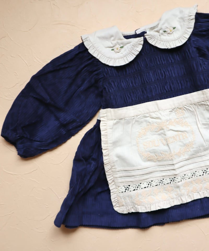 ワンピース Bonjour diary Blue lace tunique BONJOUR DIARY] TUNIQUE WITH REMOVABLE APRON |