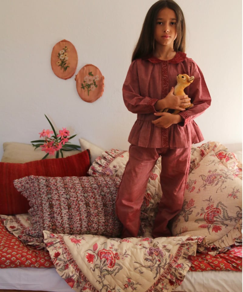 BONJOUR DIARY] QUILTED BLANKET | Vence print