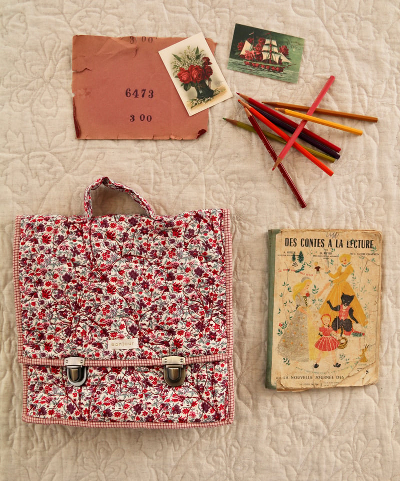 BONJOUR DIARY] SCHOOL BAG | Flowers field pri